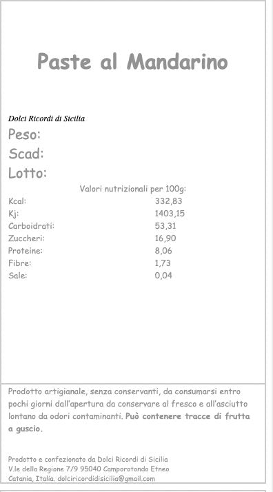 Biscotti al mandarino - Etnaly - shop