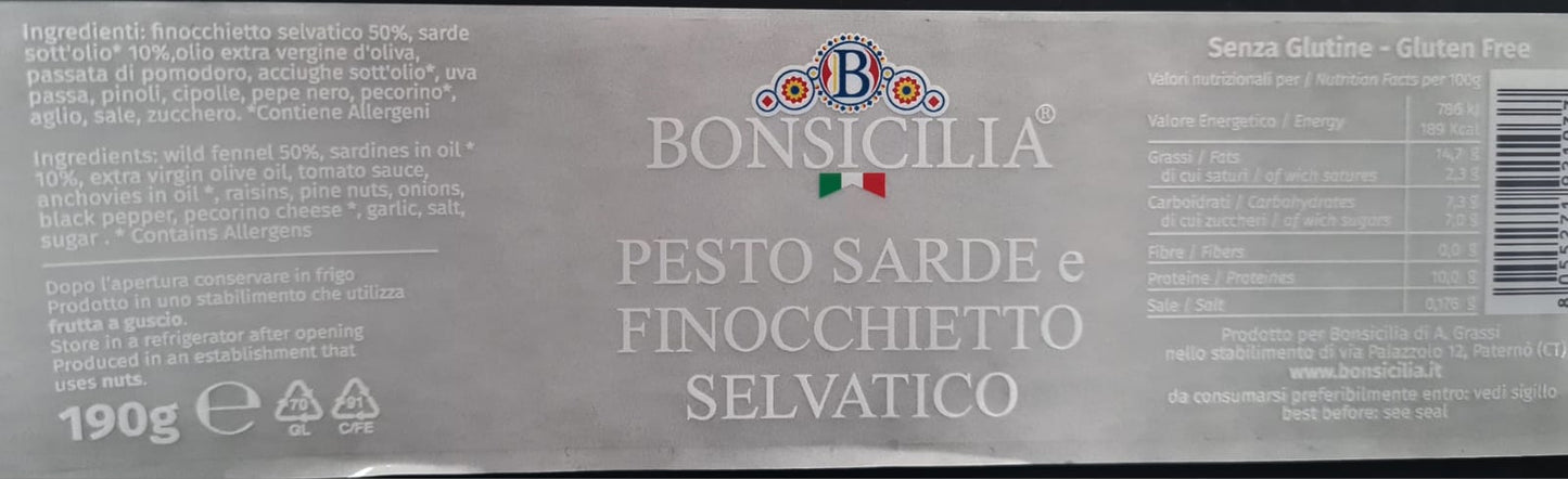 Pesto Sarde e Finocchietto Selvatico - Etnaly - shop