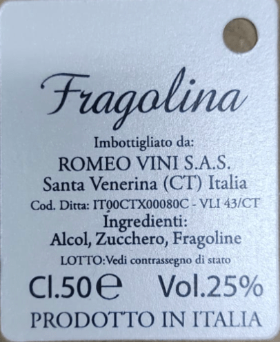 Rosolio alle Fragole di Maletto - Etnaly - shop