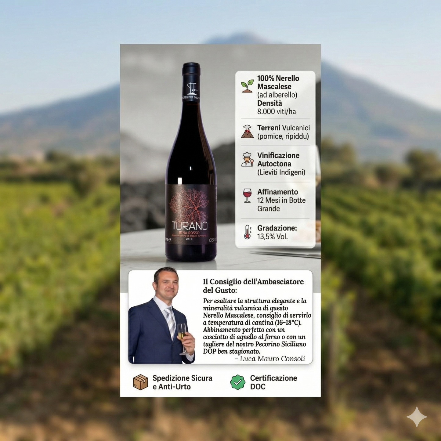 Infografica Etna Rosso DOC Turano