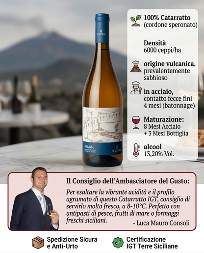 Info grafica AliAde IGT Terre Siciliane Catarratto Cantine Scudero