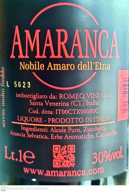 Amaranca 1 Lt Nobile Amaro dell'Etna - Etnaly - shop