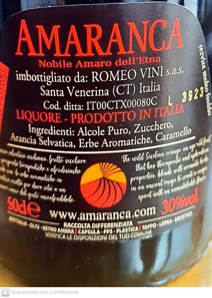 Amaranca 50 cl Nobile Amaro dell'Etna - Etnaly - shop