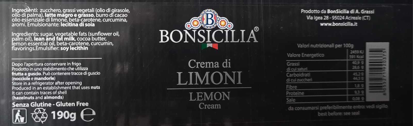 Crema al Limone - Etnaly - shop