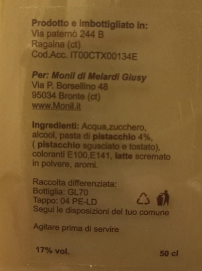 Crema Liquorosa di Pistacchio - Etnaly - shop