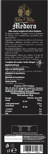 Olio Medoro Monocultivar Nocellara dell'Etna 5 Litri - Etnaly - shop