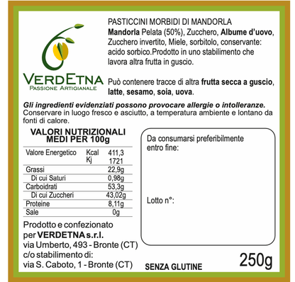 Pasticcini Morbidi al Pistacchio e Mandorla - Etnaly - shop