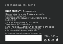 Carica l&#39;immagine nel visualizzatore di Gallery, Peperoncino Essiccato - Etnaly - shop
