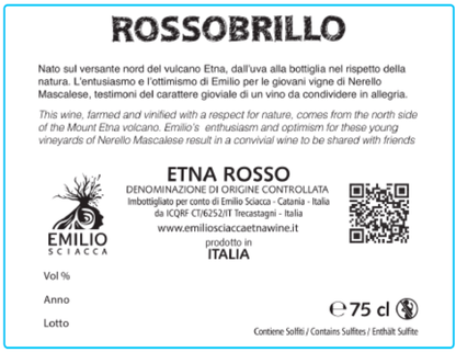 Vino Etna Rosso Doc Rossobrillo - Etnaly - shop